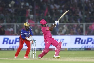बैंगलोरलाई ६ विकेटले हराउँदै राजस्थान रोयल्स शीर्षस्थानमा