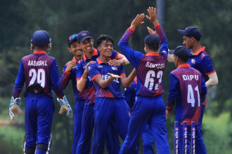 नेपाली क्रिकेट टोली एसिया कपका लागि अभ्यास गर्दै